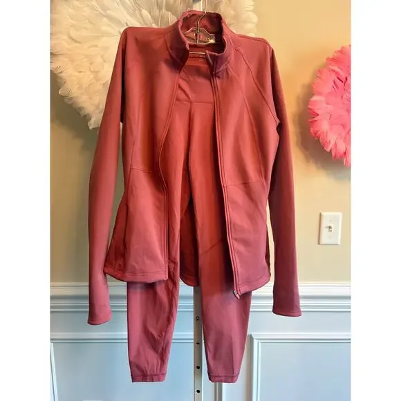 SWEAT BETTY THE POWER 7/8 LEGGINGS SIZE 6  AND JACKET SIZE XS SET - Picture 2 of 9